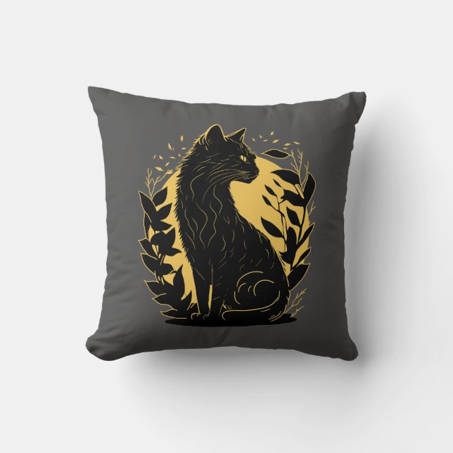 Sitting Cat Cushion (Front)