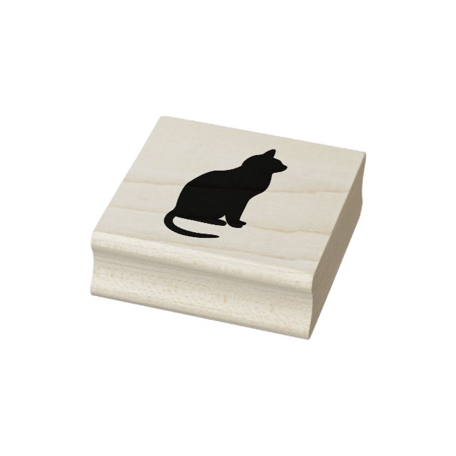 Sitting Cat Rubber Art Stamp (Stamp)