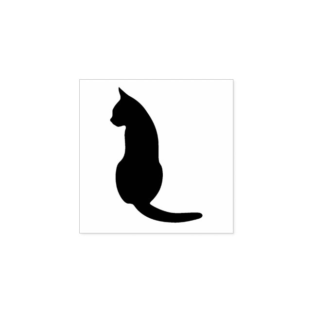 Sitting cat silhouette rubber stamp (Imprint)