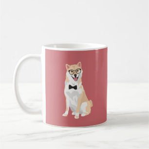 Sitting Cool Hipster Shiba Inu for Dog Lovers Coffee Mug