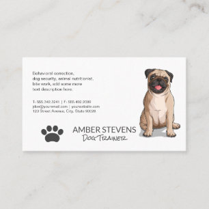 Sitting Dog   Dog Paw Business Card