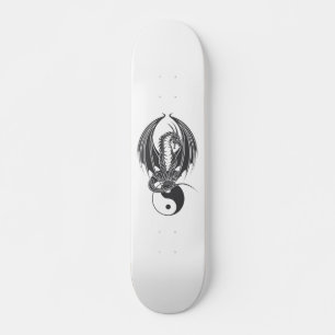 Sitting dragon on Yin Yang Skateboard