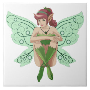 SITTING FAIRY CERAMIC TILE