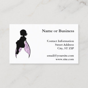 Sitting Fairy Silhouette Business Card