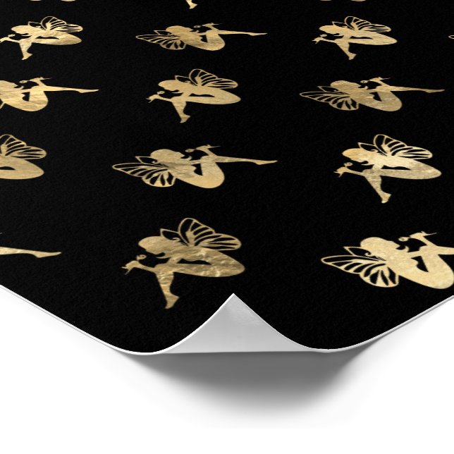 Sitting Fairytale Fantasy Lover Butterfly Wings Poster (Corner)
