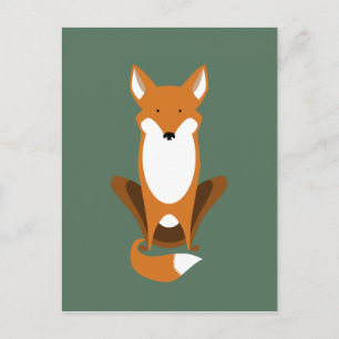 Sitting Fox Postcard