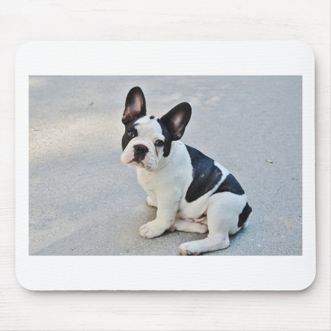sitting french bulldog mouse pad (Front)