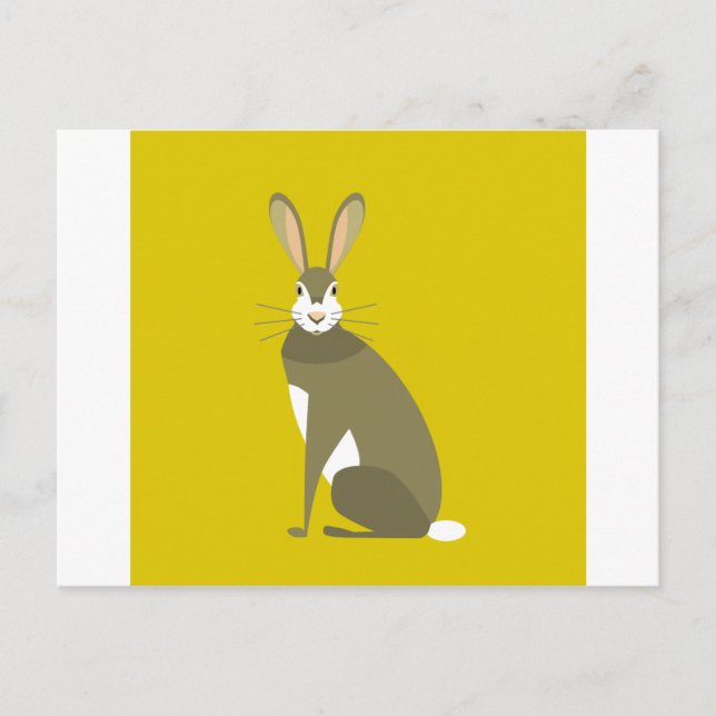 Sitting Hare Postcard (Front)