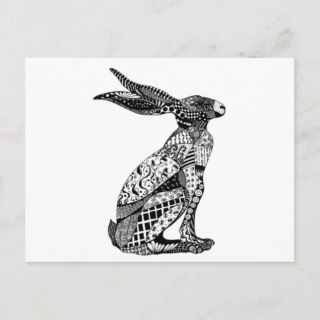 Sitting Hare Postcard (Front)