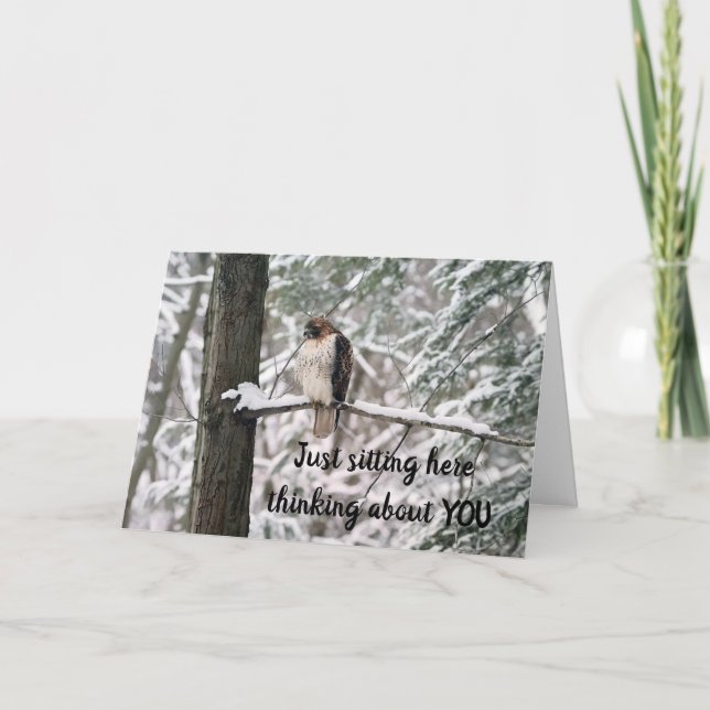 SITTING HERE THINKING OF "YOU" ON YOUR "BIRTHDAY" CARD (Front)