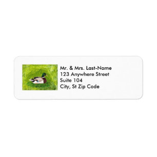 Sitting Mallard Return Address Labels