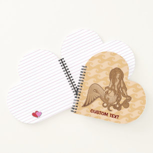 Sitting Mermaid Beige Notebook