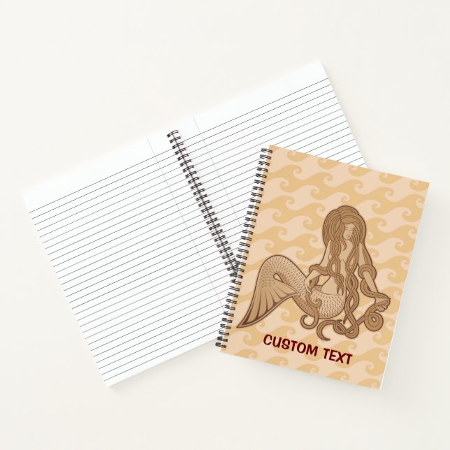Sitting Mermaid Beige Notebook (Inside)