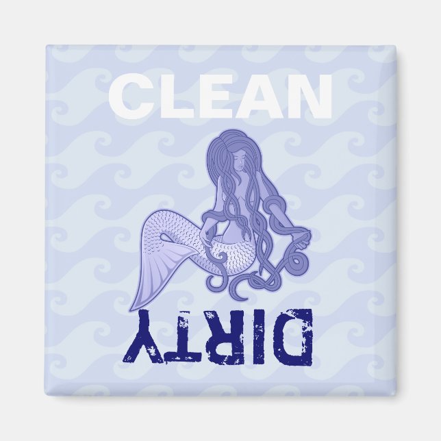 Sitting Mermaid Blue Magnet (Front)