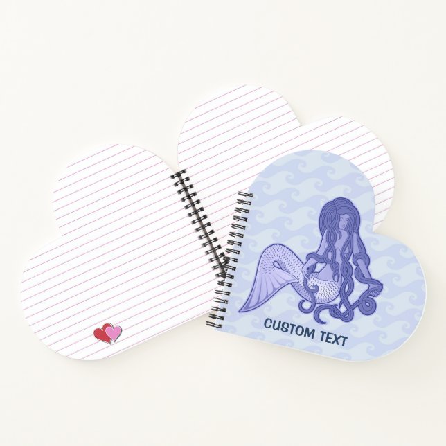 Sitting Mermaid Blue Notebook (Inside)