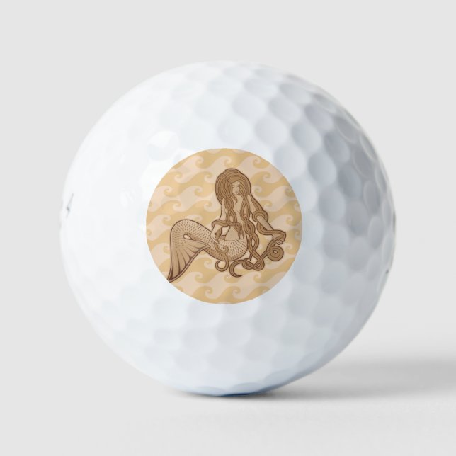 Sitting Mermaid Golf Balls (Front)