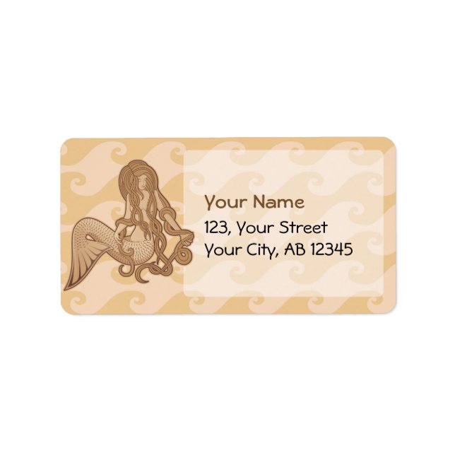 Sitting Mermaid Label (Front)