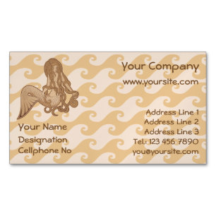 Sitting Mermaid Magnetic Business Card
