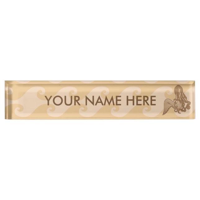 Sitting Mermaid Nameplate (Front)