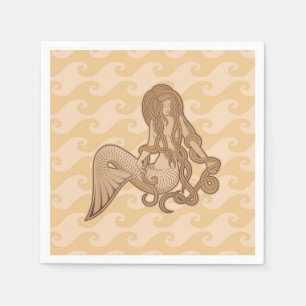 Sitting Mermaid Napkin
