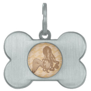 Sitting Mermaid Pet Tag