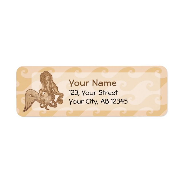 Sitting Mermaid Return Address Label (Front)