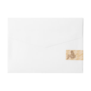 Sitting Mermaid Wraparound Address Label