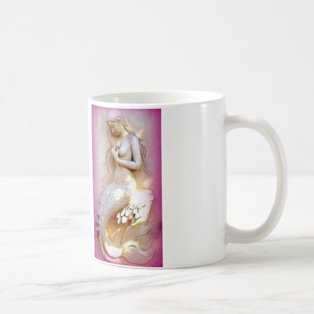 sitting mermaids coffee mug (Right)