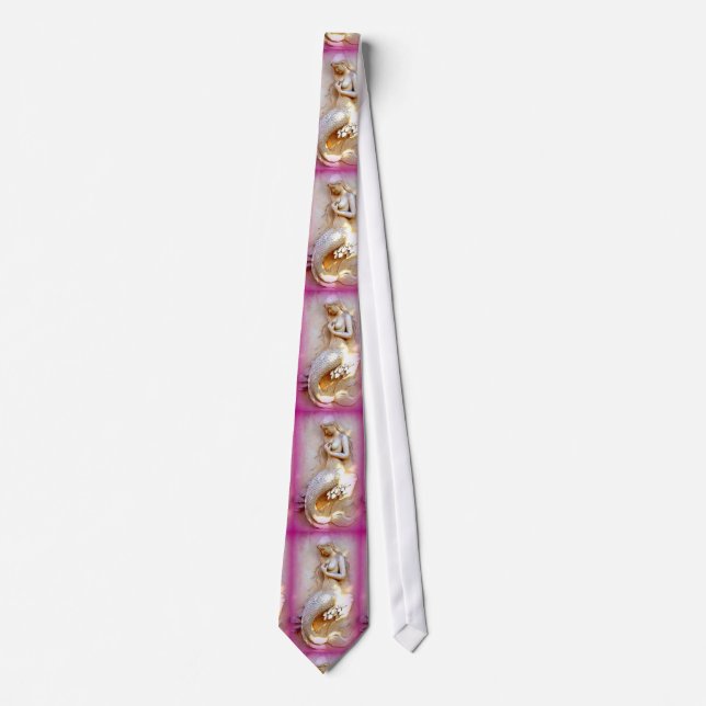 sitting mermaids pink tie (Front)