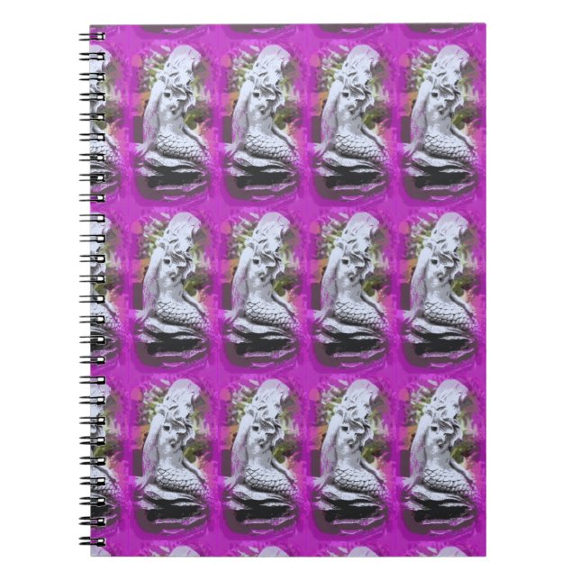 sitting mermaids purple notebook (Front)