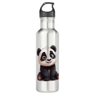 Sitting Panda Bear Cartoon Illustration Artwork 710 Ml Water Bottle