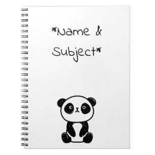 Sitting Panda Bear Notebook