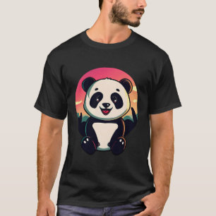 Sitting Panda Round T-Shirt