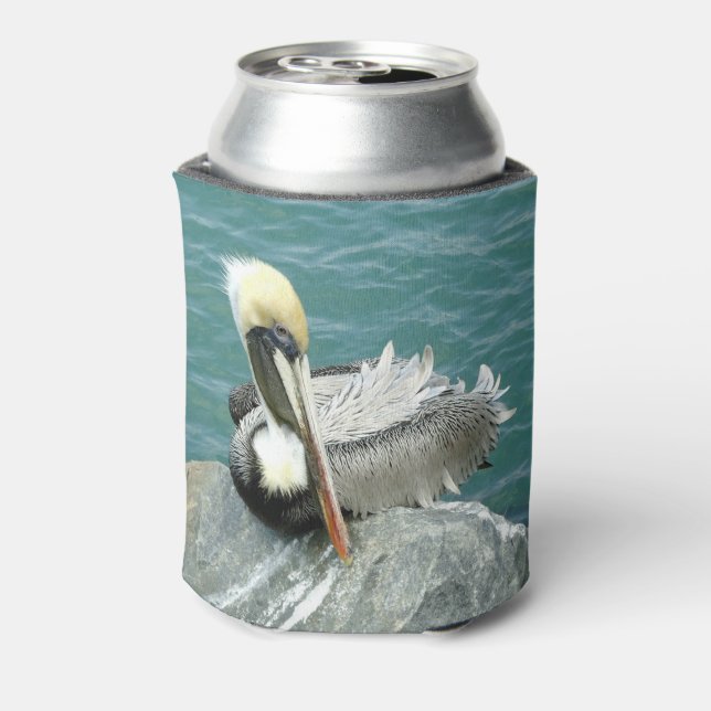Sitting Pelican Can Cooler (Can Back)