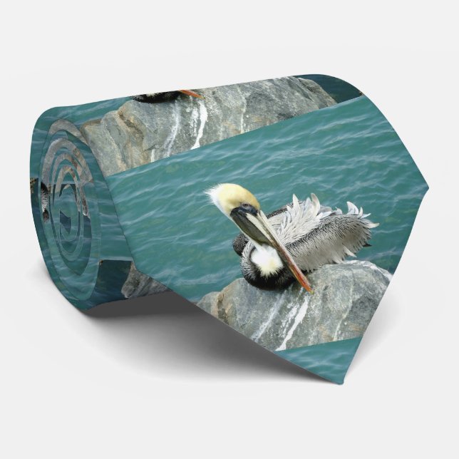 Sitting Pelican Tie (Rolled)