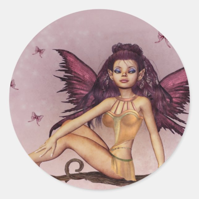 Sitting Pretty Classic Round Sticker (Front)