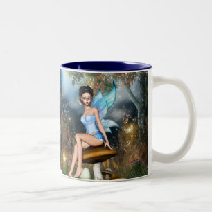 Sitting Pretty Fairy Two-Tone Coffee Mug