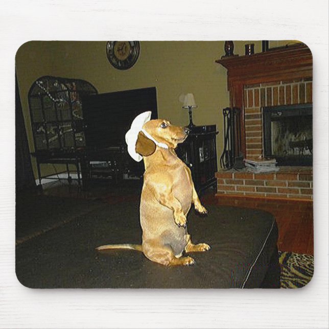 Sitting Pretty or Watching TV Dachshund Mouse Pad (Front)