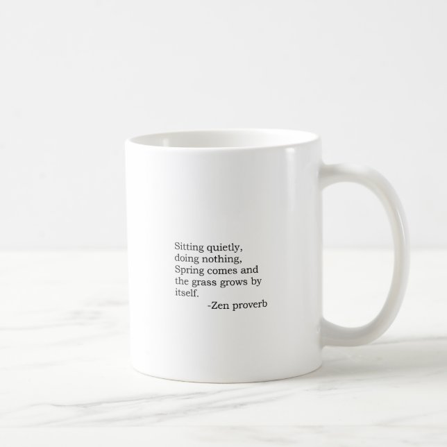 Sitting quietly coffee mug (Right)