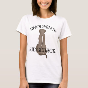 Sitting Rhodesian Ridgeback w/ Text T-Shirt