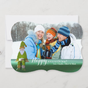 Sitting Santa Photo Holiday Card