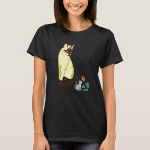 Sitting Siamese Cat Siamese Kitty Sunflower Fragra T-Shirt