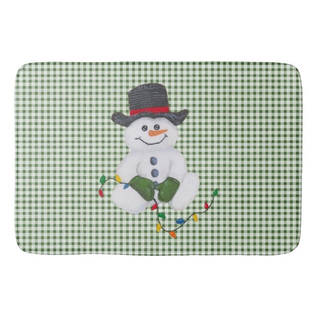 Sitting Snowman Bath Mat (Front)