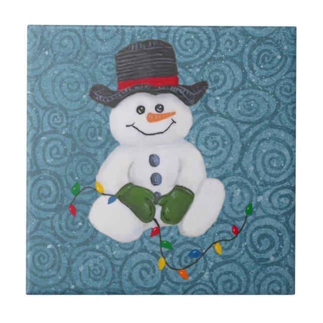 Sitting Snowman Tile (Front)