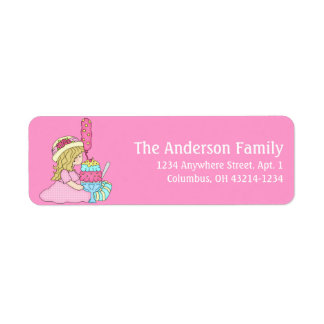 Sitting Suzie Birthday Girl Address Labels d4
