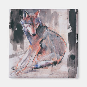 Sitting Wolf 2000 Magnet