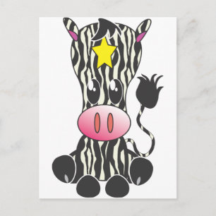 Sitting Zebra Postcard