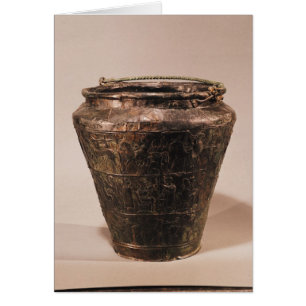 Situla with three repousse decorative bands