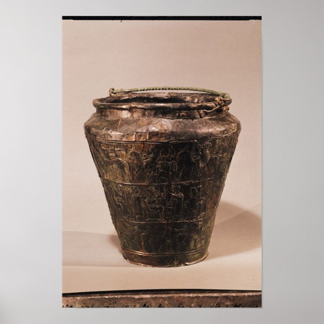 Situla with three repousse decorative bands poster (Front)