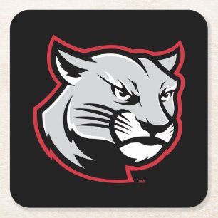 SIUE Cougars Square Paper Coaster